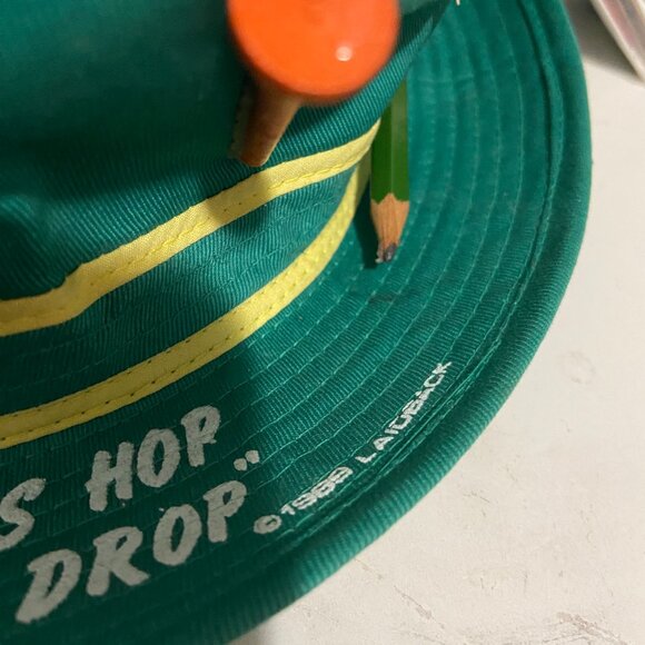 NEW Vintage 1989 Laid Back Golfer's Association Survival Bucket Hat Green Large - Picture 7 of 9
